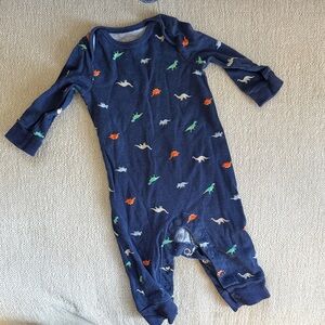 Carter's Navy Blue Dinosaur Print Footie
